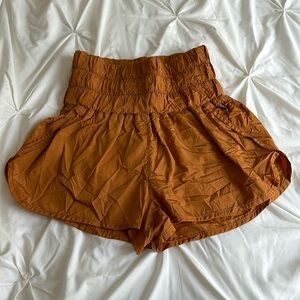 Women’s Orange High Waisted Athletic Shorts